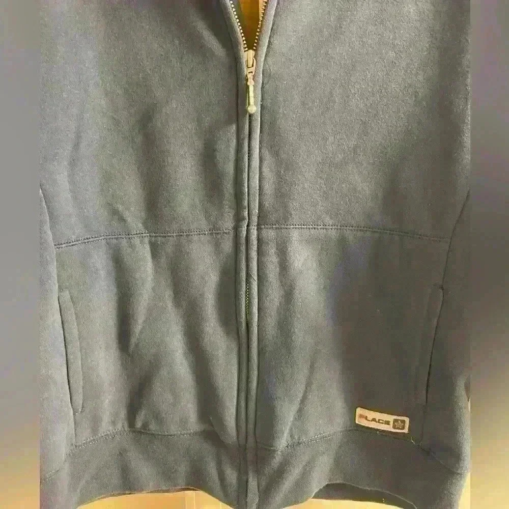 Children's Place Athletic Dept Boys Blue Zip Up Hoodie Sweatshirt Size 10/12 NWT